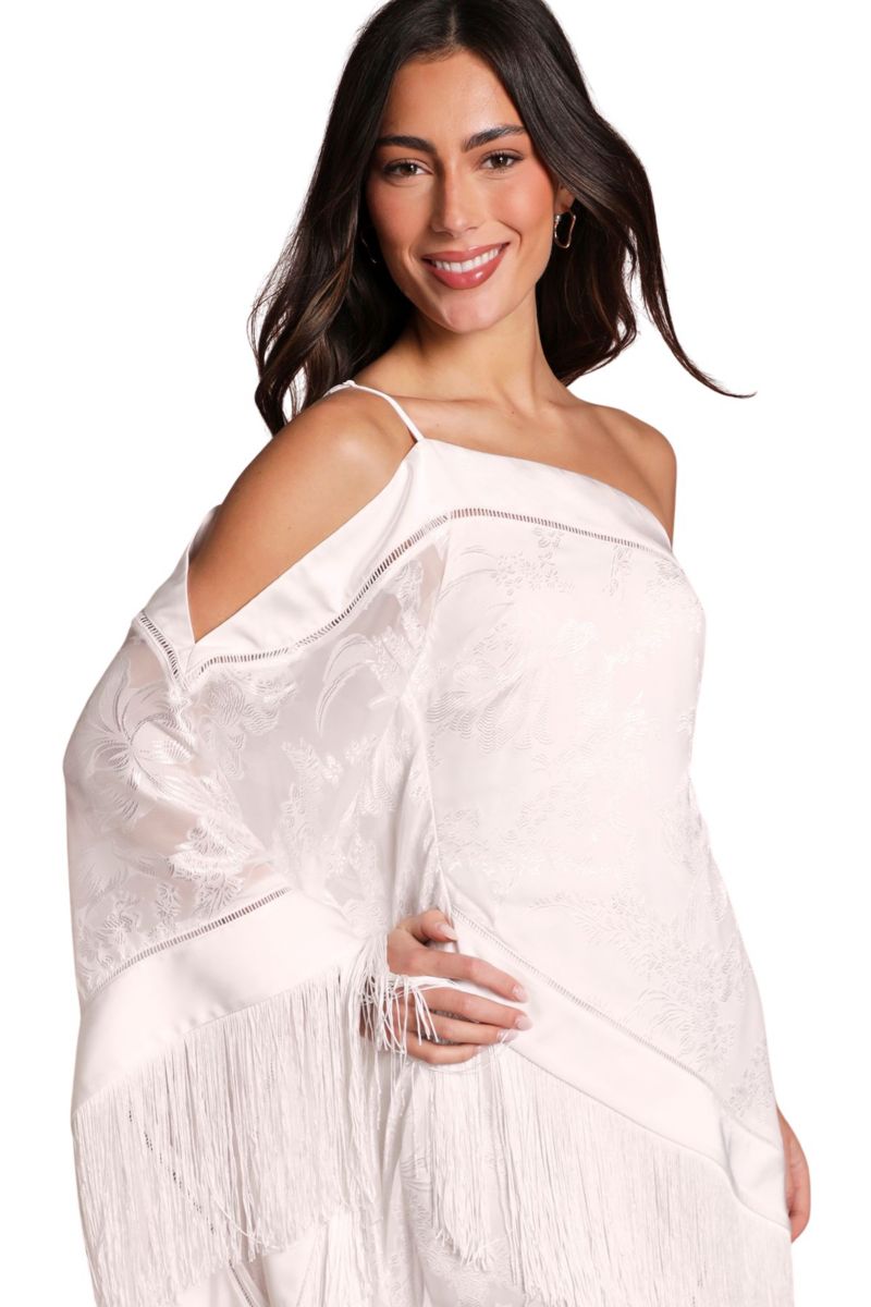 Women's Asymmetric Fringe One-Shoulder Dress