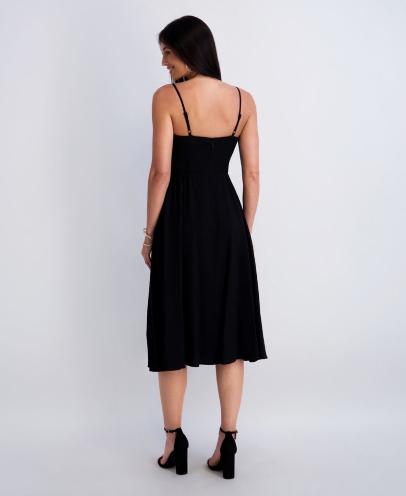 Women's Sleeveless Keyhole Detail Midi Dress
