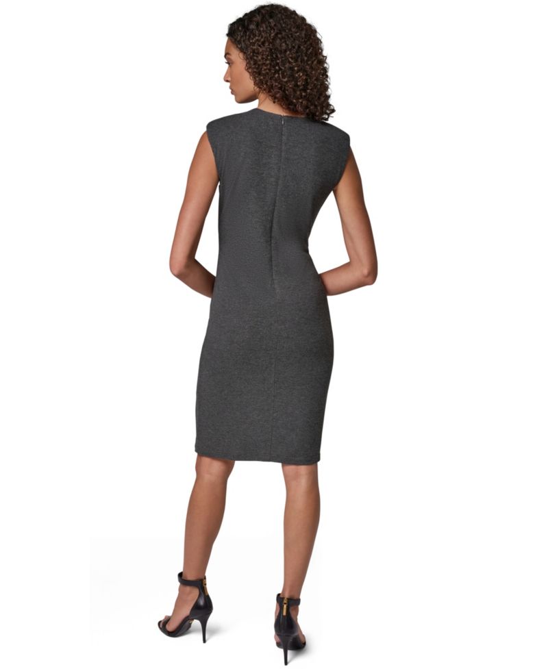 Women's V-Neck Sleeveless Knee-Length Sheath Dress