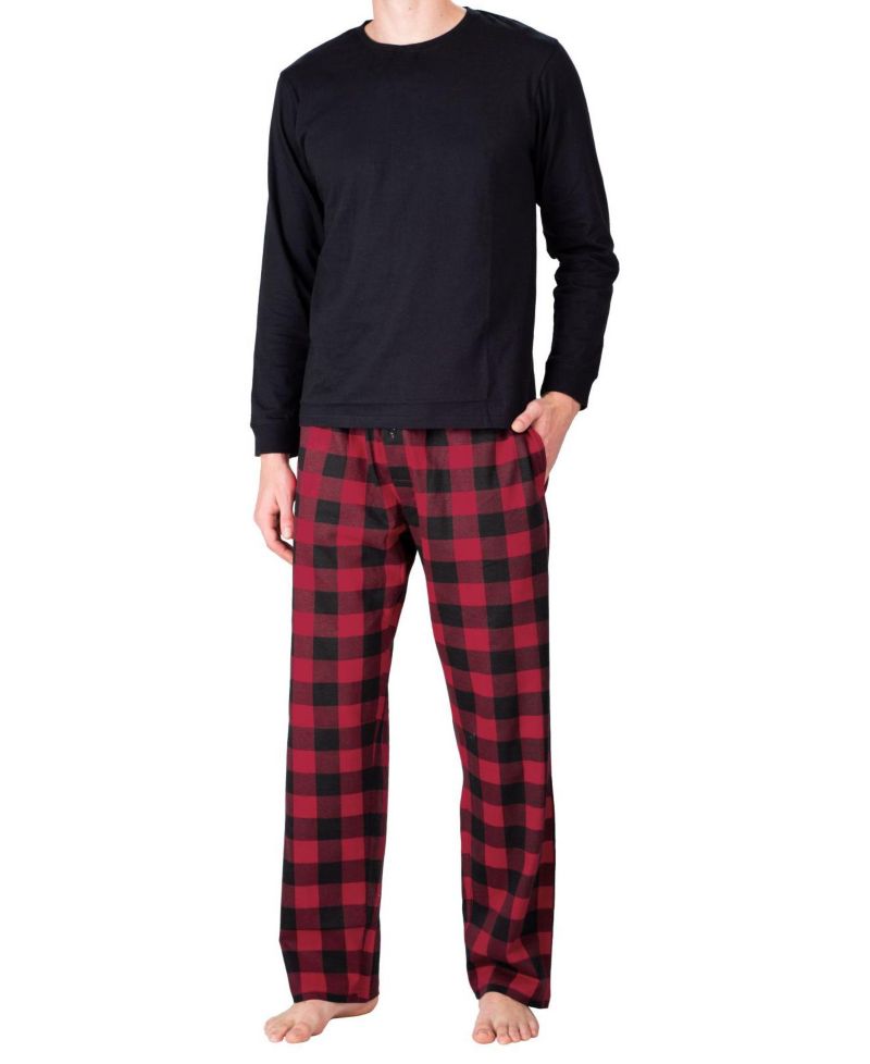 Men's Crew Neck Fleece Pajama Set