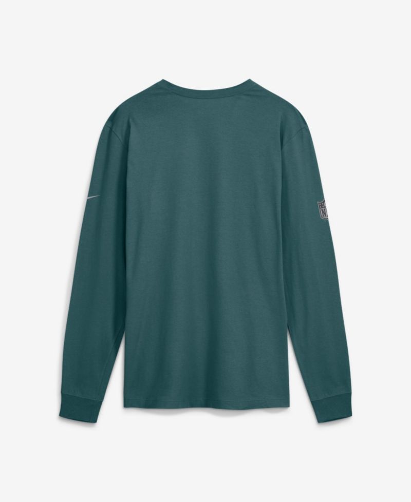 Men's Midnight Green Philadelphia Eagles Sideline Bold Arch Star Dri-FIT Long Sleeve T-Shirt