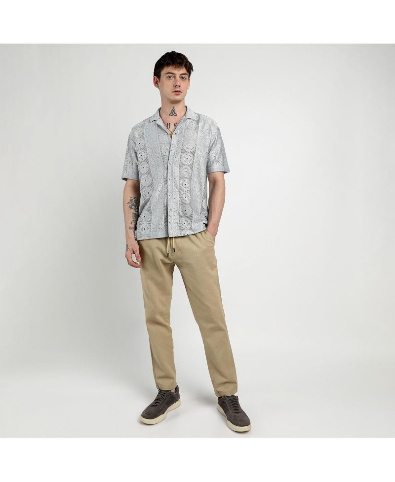Men's Oversized Candy Striped Shirt