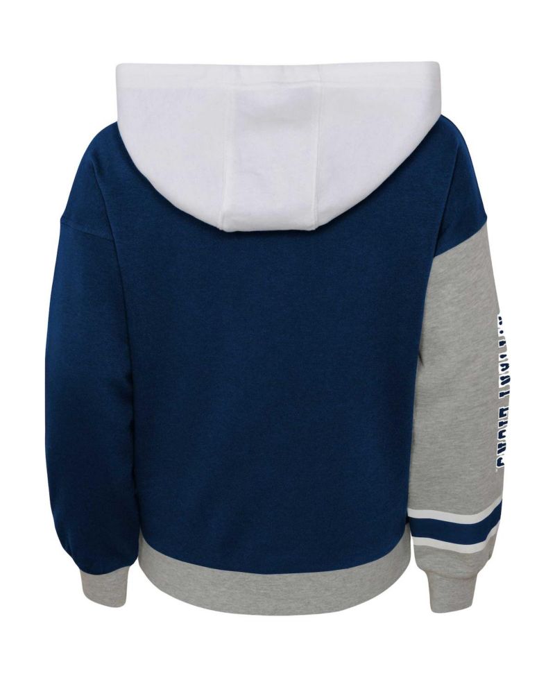 Big Girls Navy Penn State Nittany Lions True Fan Soft Fleece Pullover Hoodie