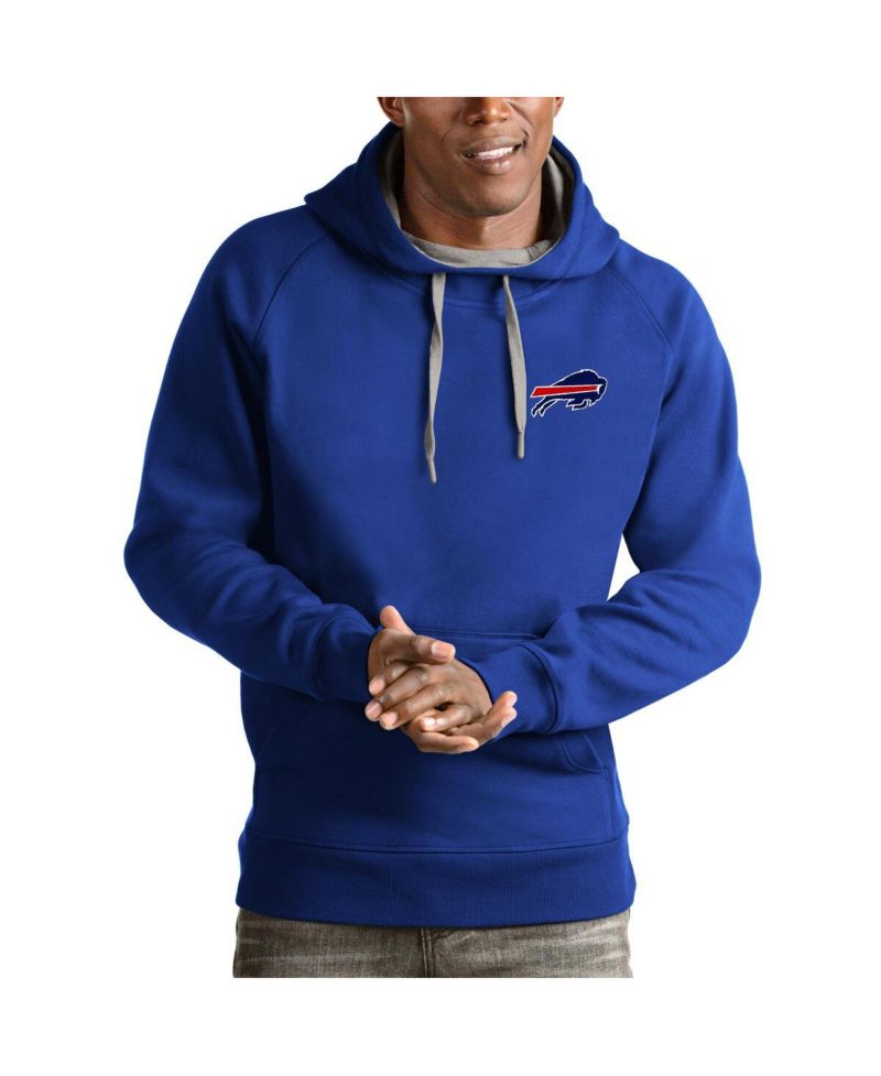 Men's Royal Buffalo Bills Logo Victory Pullover Hoodie