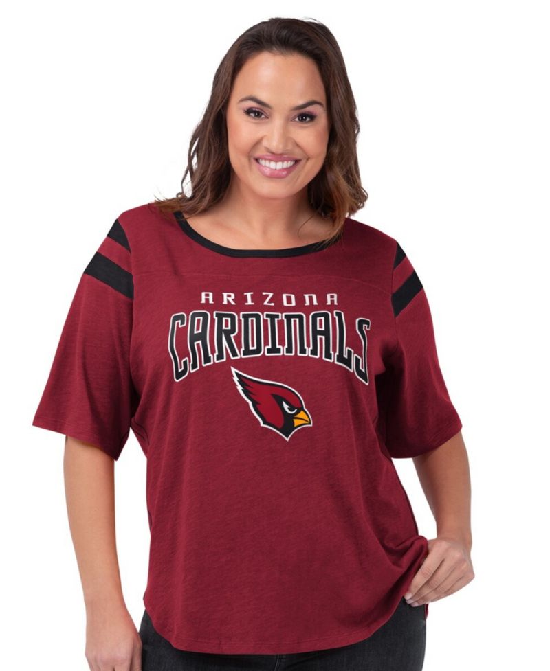 Women's Cardinal Arizona Cardinals Plus Size Linebacker T-Shirt