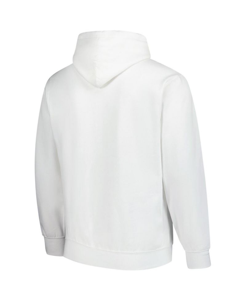 Men's White Detroit Lions Vintage Pullover Hoodie