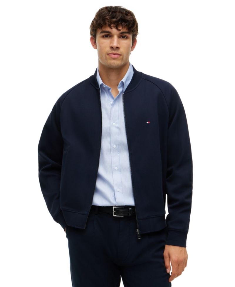 Men's Essential Intechno Full-Zip Knit Bomber Jacket