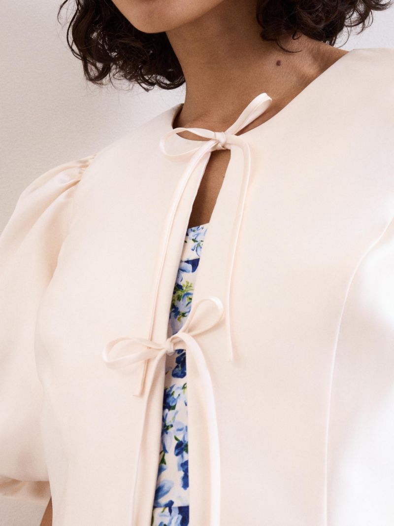 Women's Paulina Cropped Puff-Sleeve Jacket