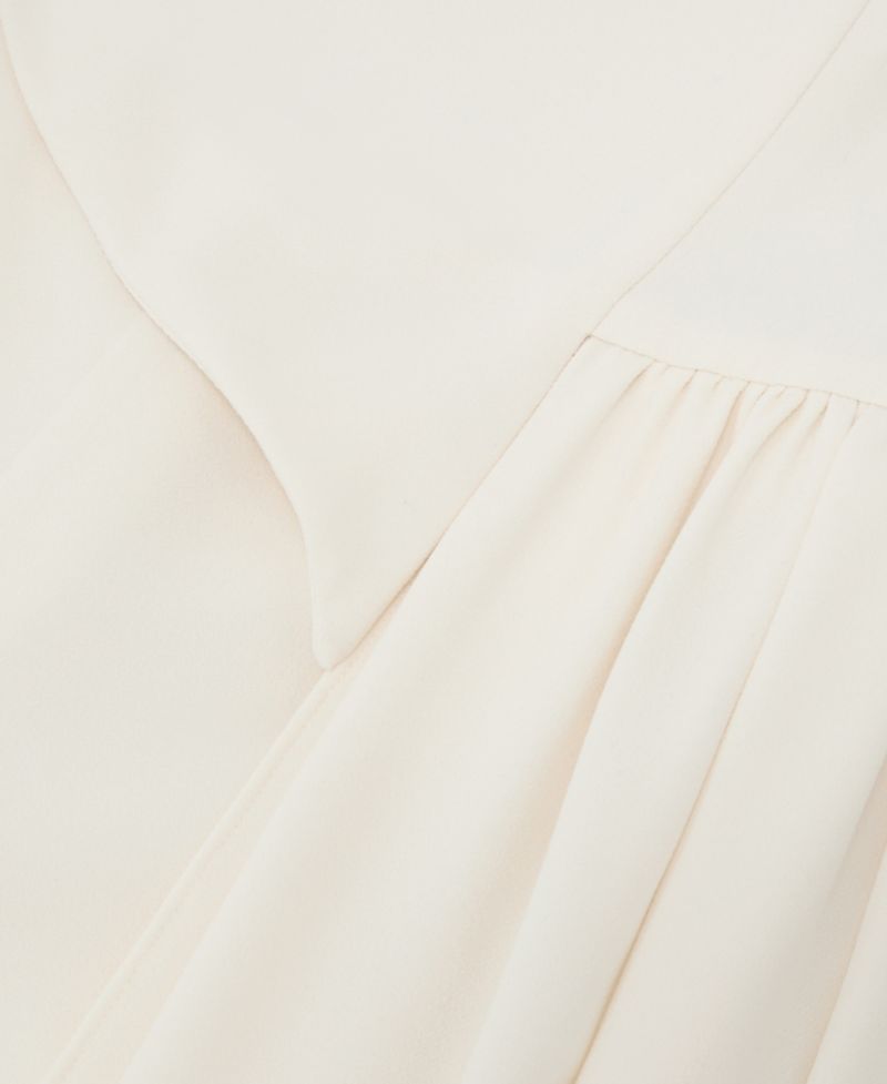 Women's Strapless Drape Wide-Leg Jumpsuit