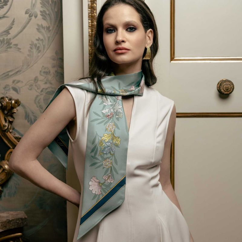 Sabrina - Skinny Silk Scarf for Women
