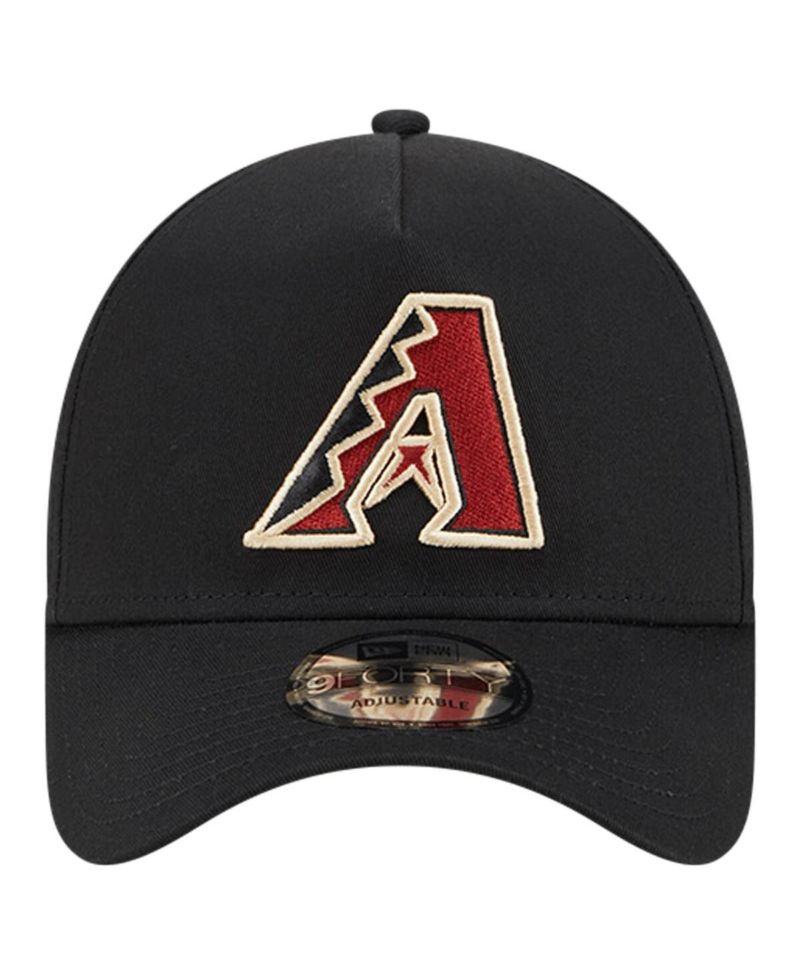 Men's Black Arizona Diamondbacks Team Color A-Frame 9Forty Adjustable Hat