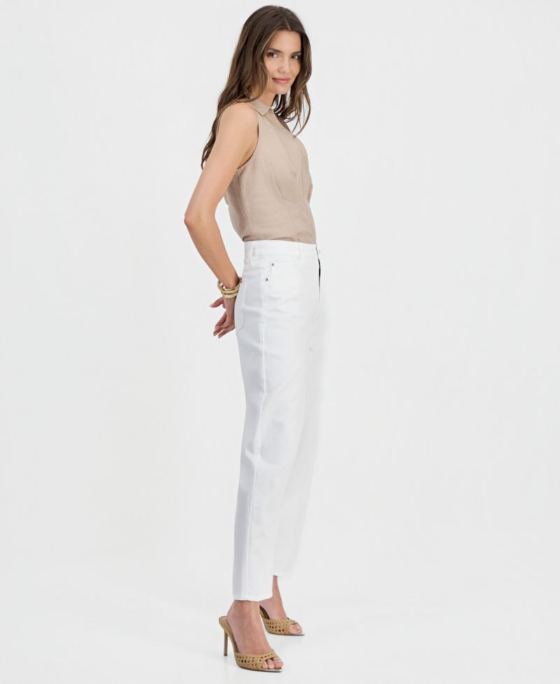 Women's Mid-Rise Barrel-Leg Ankle Jeans