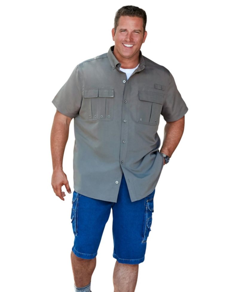 Men's by KingSize Off-Shore Short-Sleeve Sports Shirt