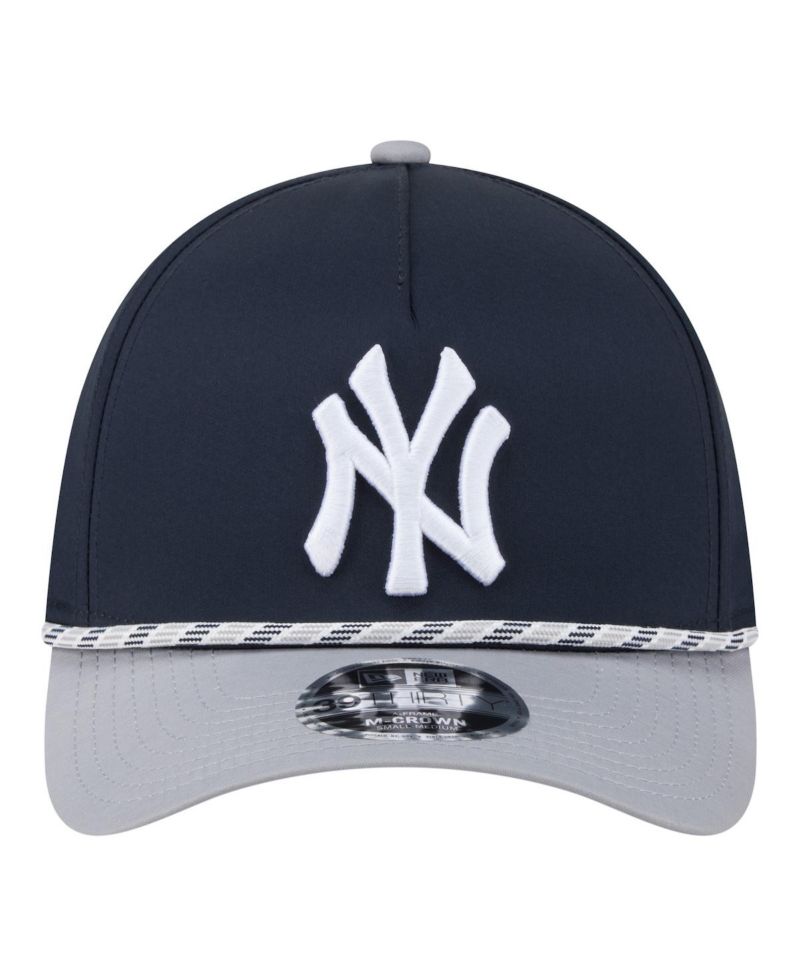 Men's Navy/Gray New York Yankees Rope M-Crown A-Frame 39THIRTY Flex Hat