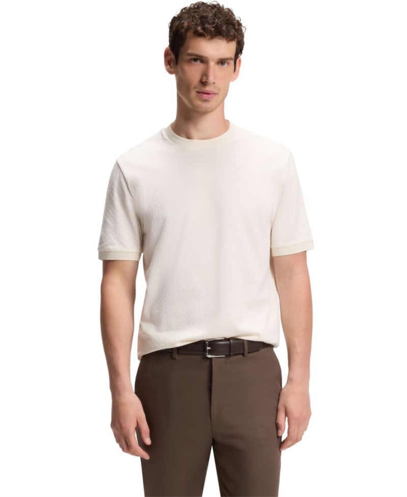 Men's Cotton-Silk Jacquard Regular-Fit T-Shirt