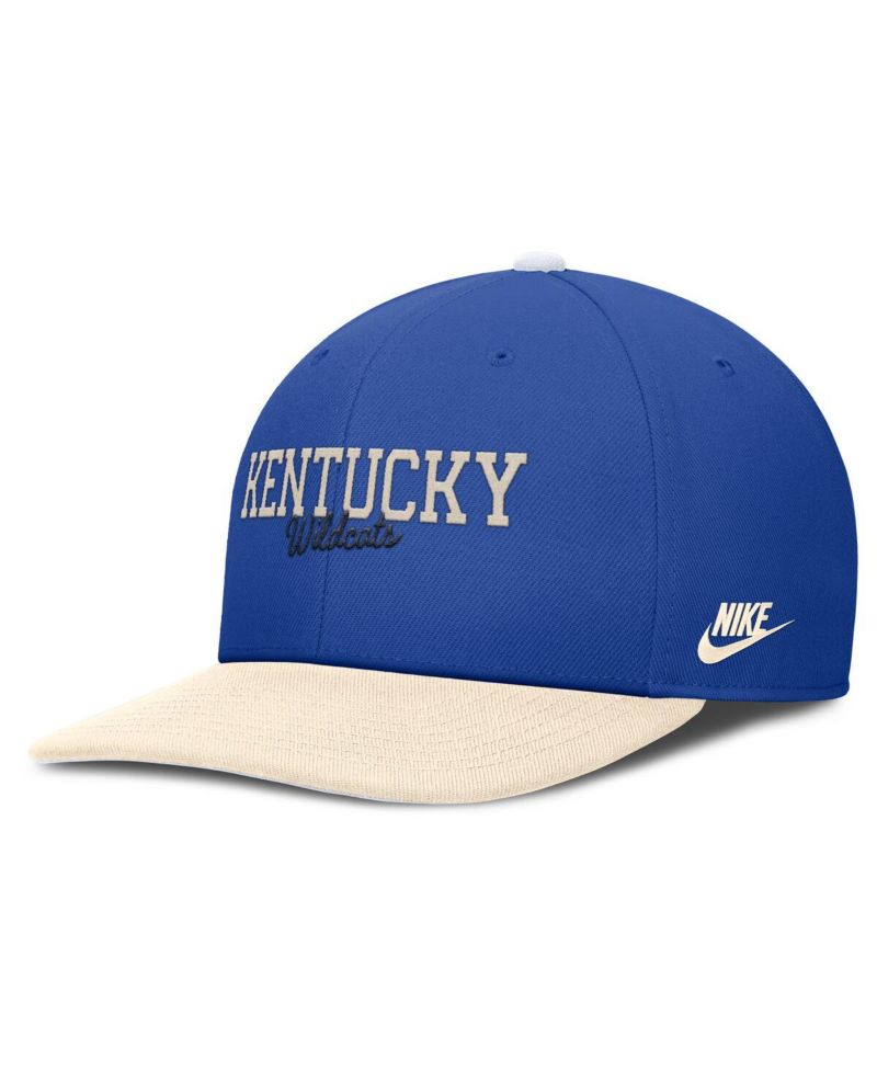 Men's Royal/Cream Kentucky Wildcats Pro Legacy Script Snapback Hat