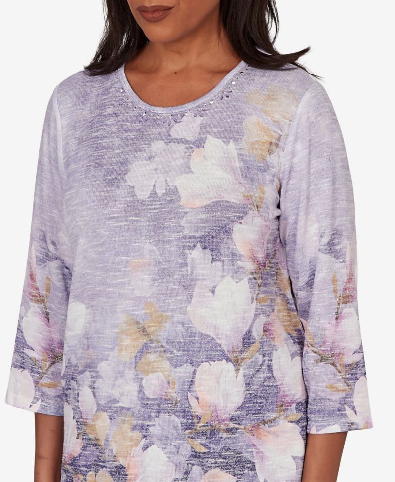 Petite Grand Bazaar Amethyst Floral Top