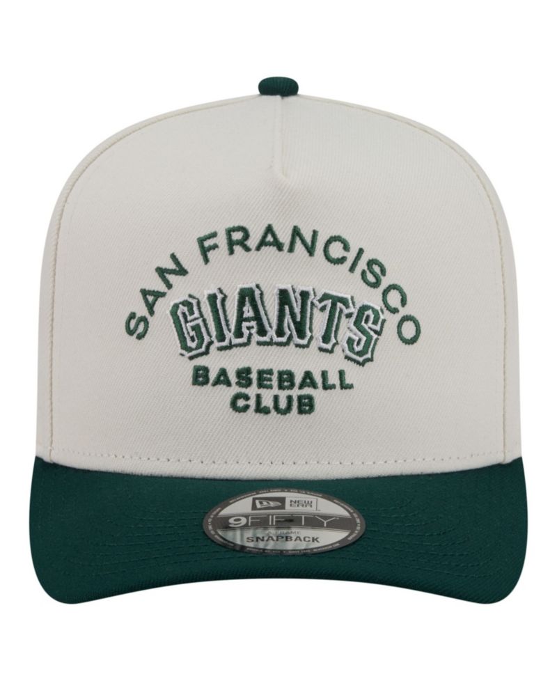 Men's Cream/Dark Green San Francisco Giants Chrome A-Frame 9FIFTY Snapback Hat
