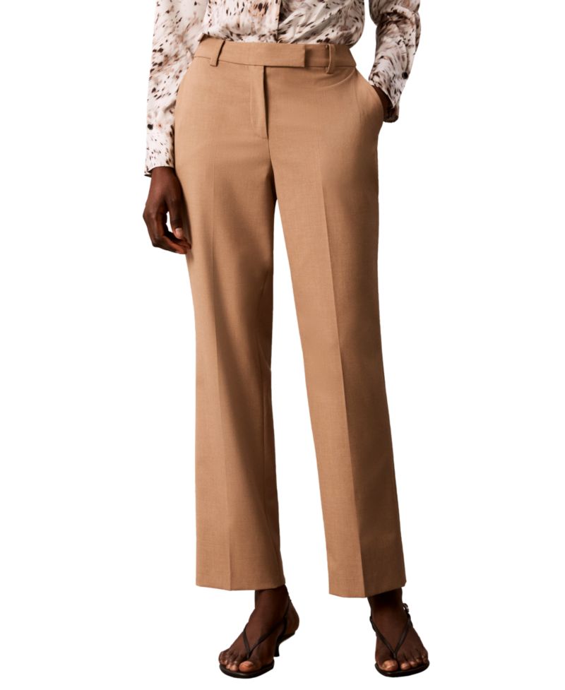 Petite Straight-Leg Ankle Pants