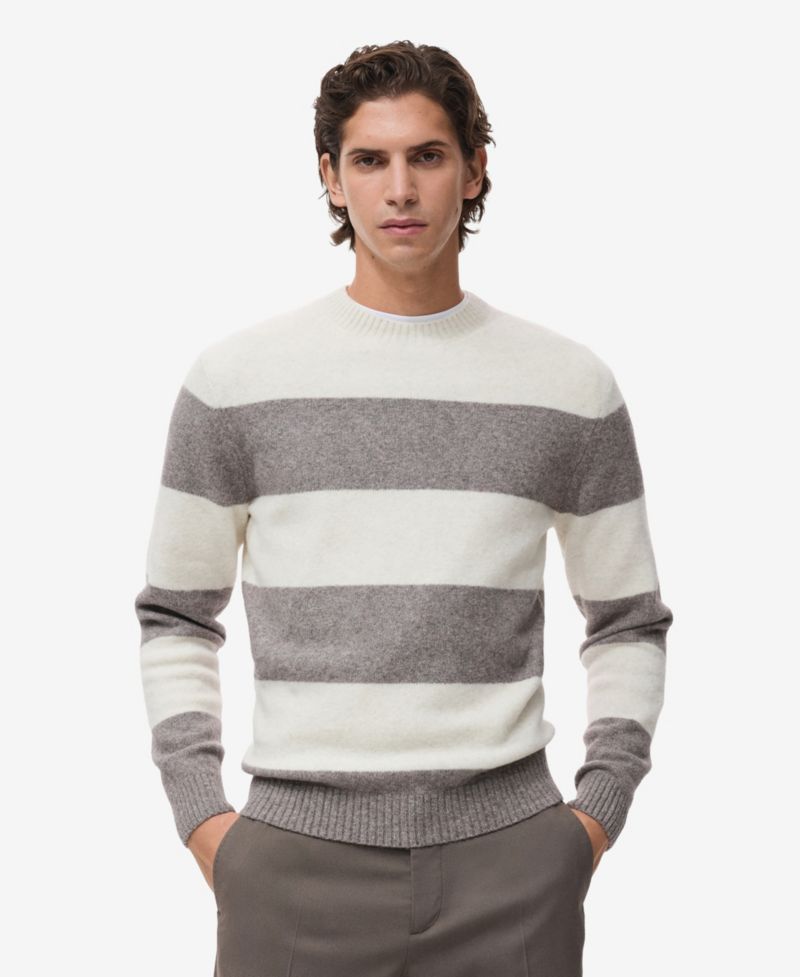 Men's Wool-Blend Striped Sweater