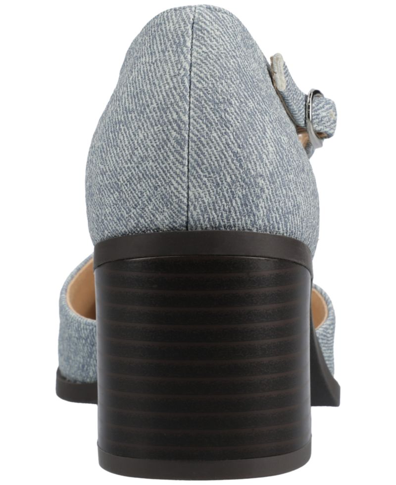 Women's Evangeline Block Heel Square Toe Pumps