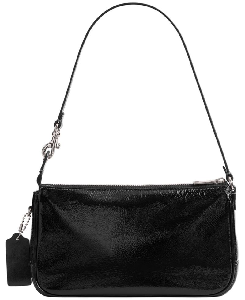 Plaza Small Glazed Leather Shoulder Bag