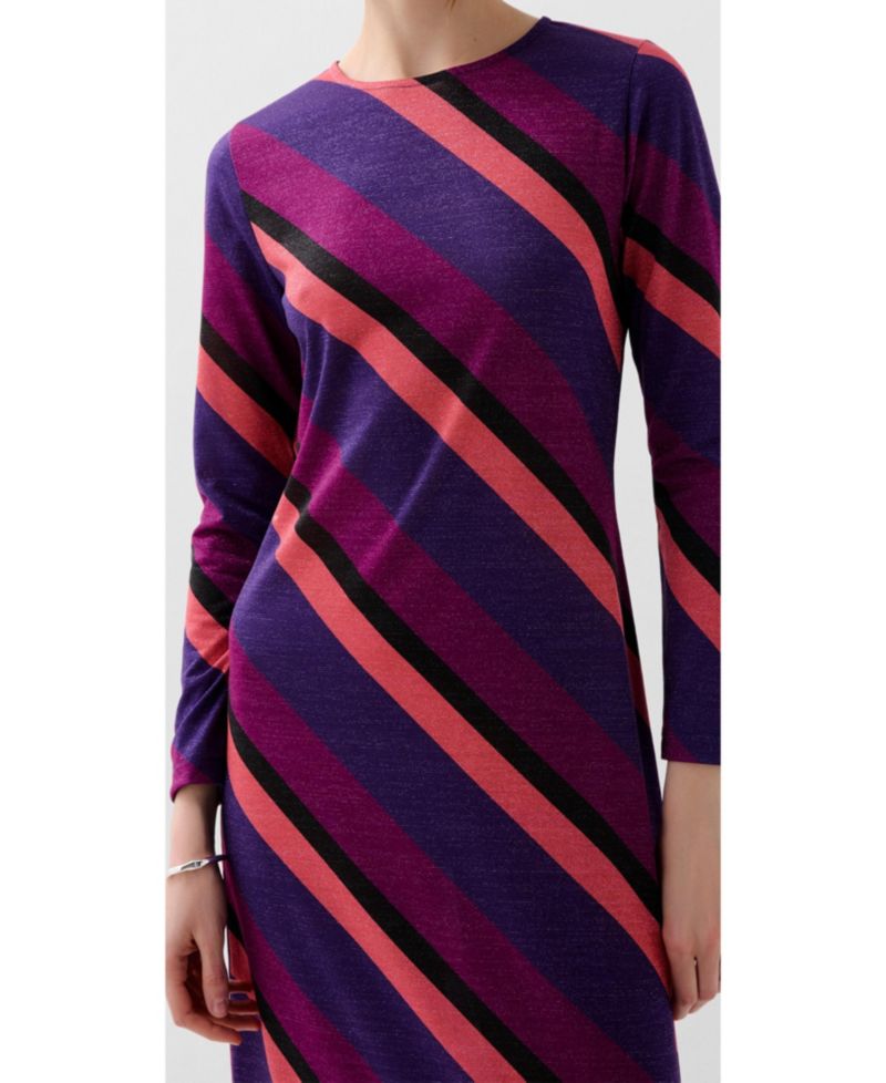 Women's Stripes Lurex Jersey Dress