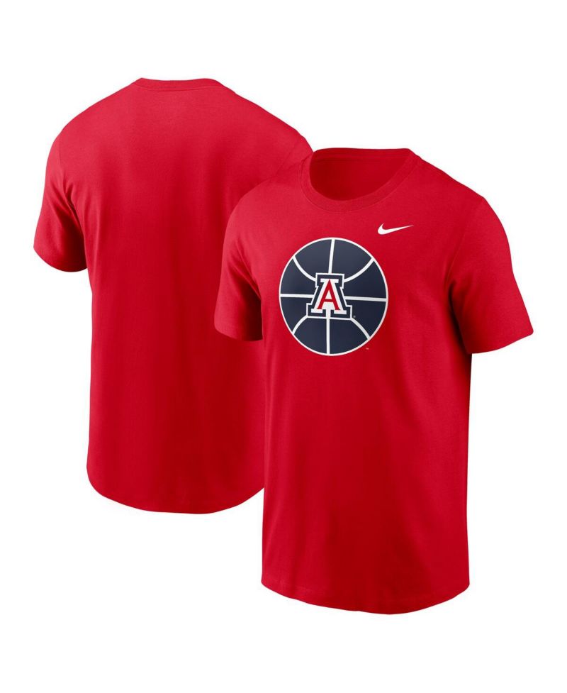 Men's Red Arizona Wildcats Basketball Logo T-Shirt