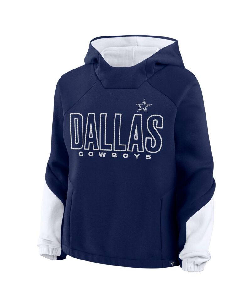 Women's Navy Dallas Cowboys Play Clock Bling Hoodie