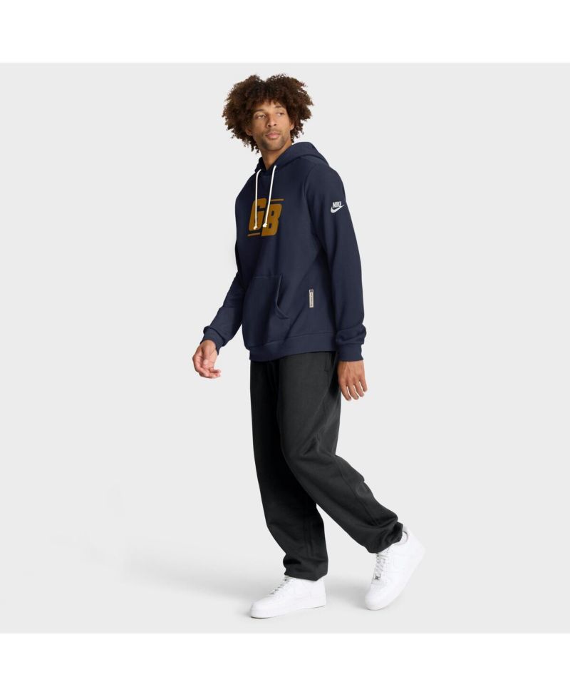 Men's Navy Green Bay Packers The 1923 Classic Sideline Dri-FIT Pullover Hoodie