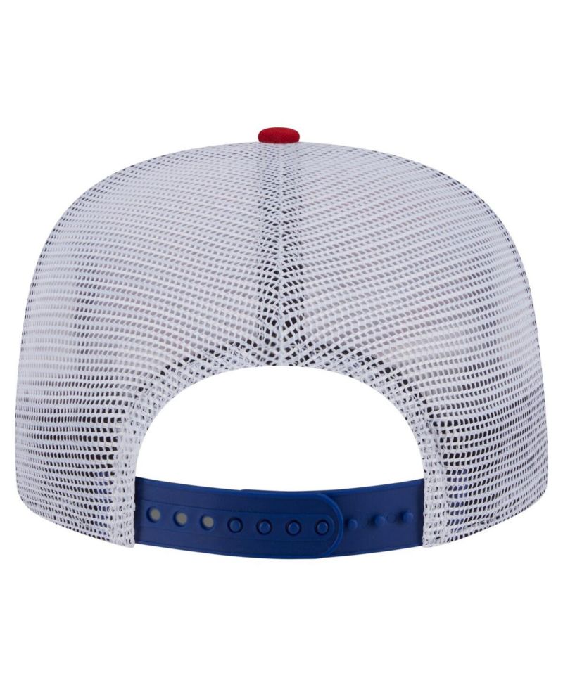 Men's Blue/Red New York Rangers Throwback V-Dye Adjustable Golfer Hat