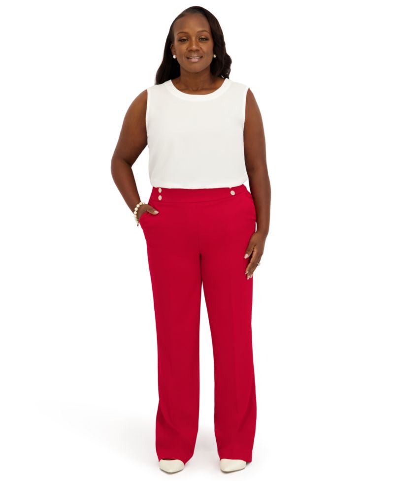 Women's Crew Neck Sleeveless Top, Regular and Plus Size