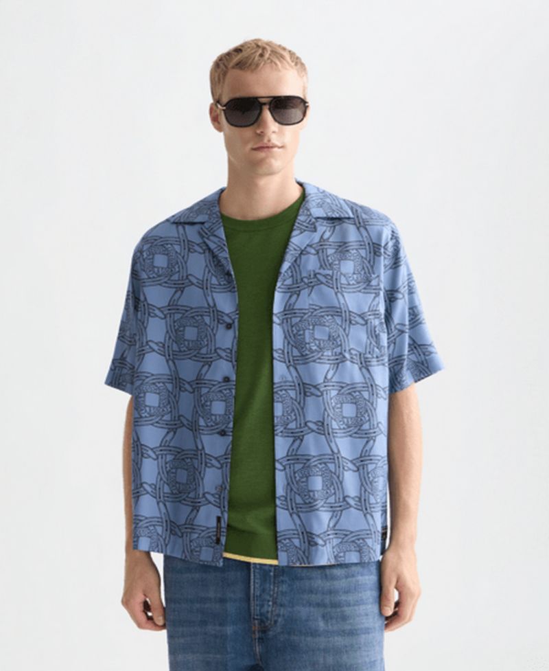 Men's Printed Short-Sleeve Shirt