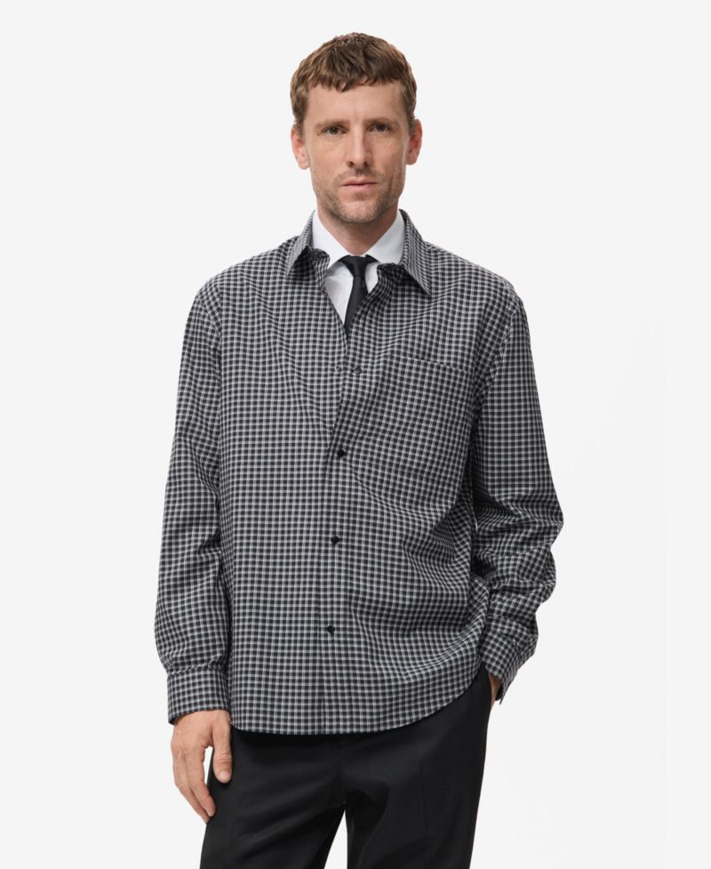 Men's Cotton Relaxed-Fit Check Shirt