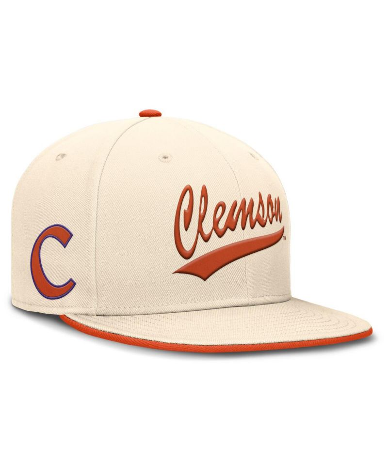 Men's Natural Clemson Tigers Primetime True Performance Fitted Hat
