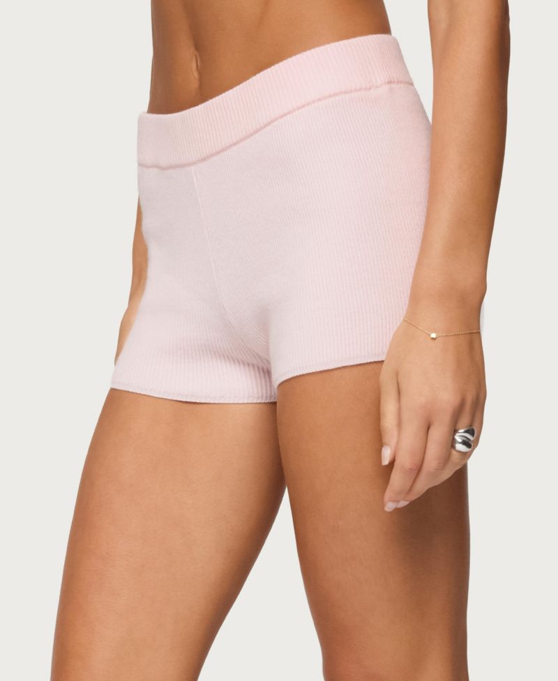 Women's Lorie Mid Rise Ribbed Knit Shorts
