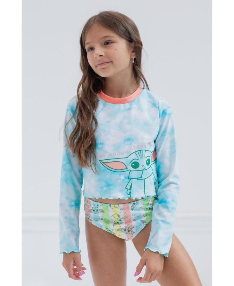 Little Girls Star Wars Yoda Rash Guard and Bikini Bottom
