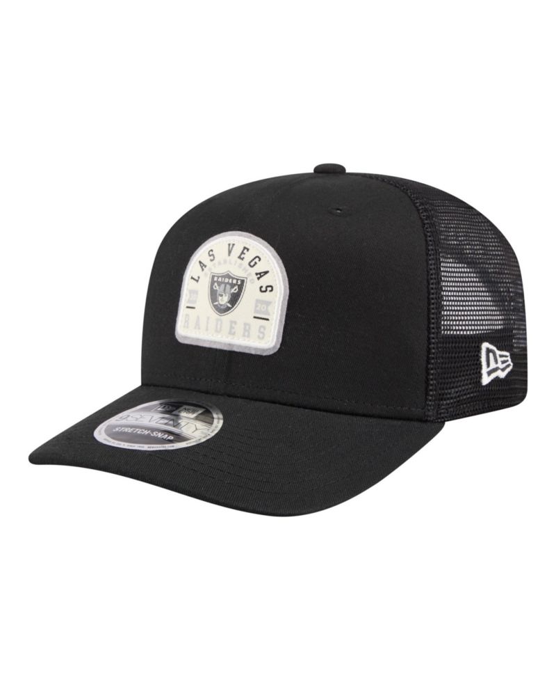 Men's Black Las Vegas Raiders Contest 9SEVENTY Adjustable Trucker Hat