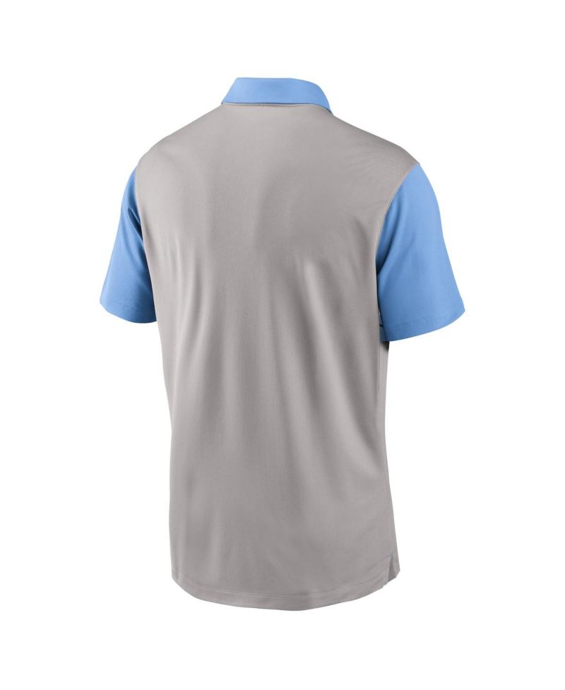 Men's Gray/Carolina Blue North Carolina Tar Heels Vapor Performance Polo Shirt