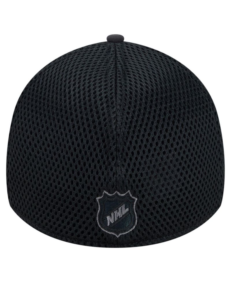 Men's Black Detroit Red Wings Blackout 39THIRTY Flex Fit Hat