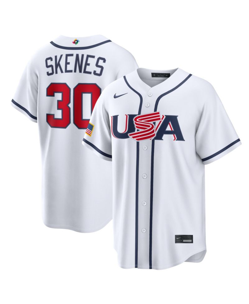Men's Paul Skenes White USA Baseball 2026 World Baseball Classic Home Stadium Jersey