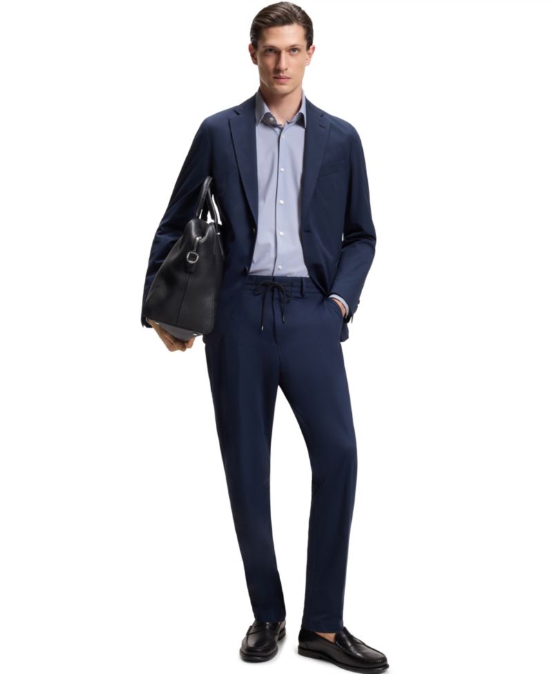 BOSS by Men's Printed Performance-Stretch Fabric Slim-Fit Dress Shirt