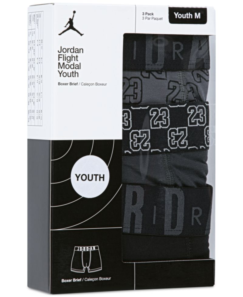 Boys 8-20 3-Pack 23 Monogram Boxer Briefs