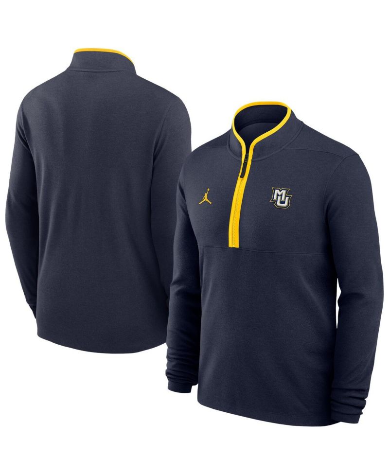 Men's Blue Marquette Golden Eagles Victory Dri-FIT Half-Zip Pullover Sweatshirt