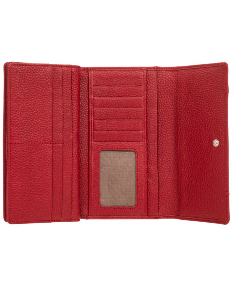 Women's Pebbled Collection RFID Secure Trifold Wing Wallet