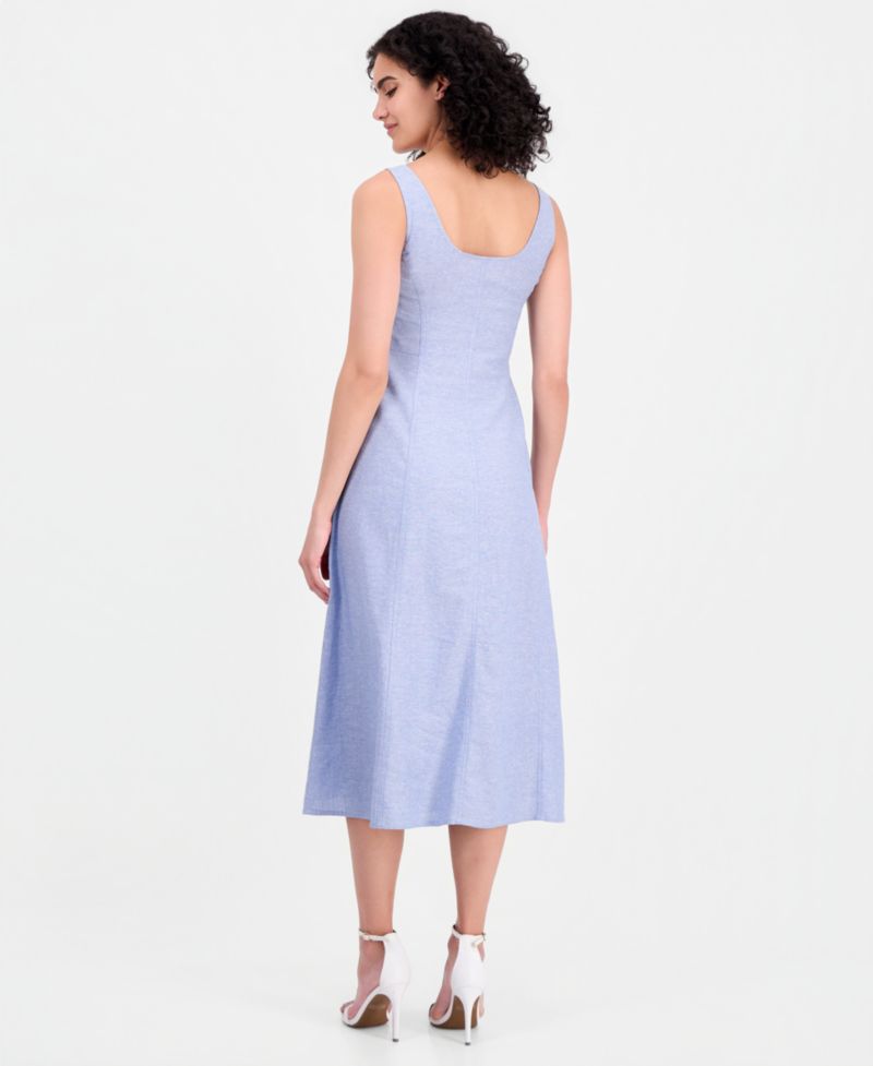 Petite Button Detail Sleeveless Tank Dress