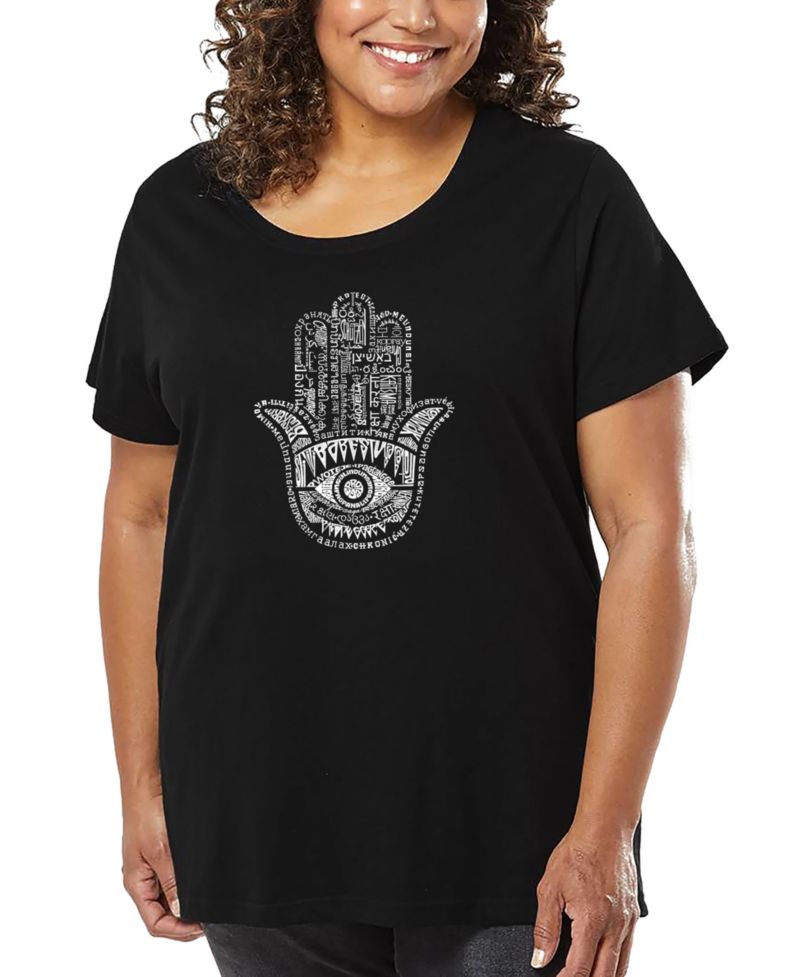 Plus Size Hamsa Word Art T-Shirt