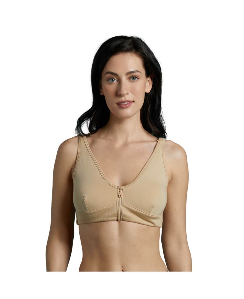 Women's Wireless Zip Front Bra