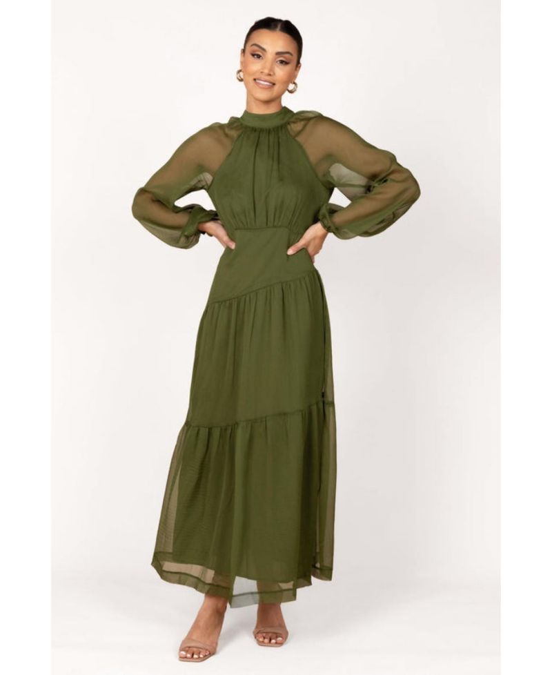 Women's Julip Sheer Long Sleeve Maxi Dress