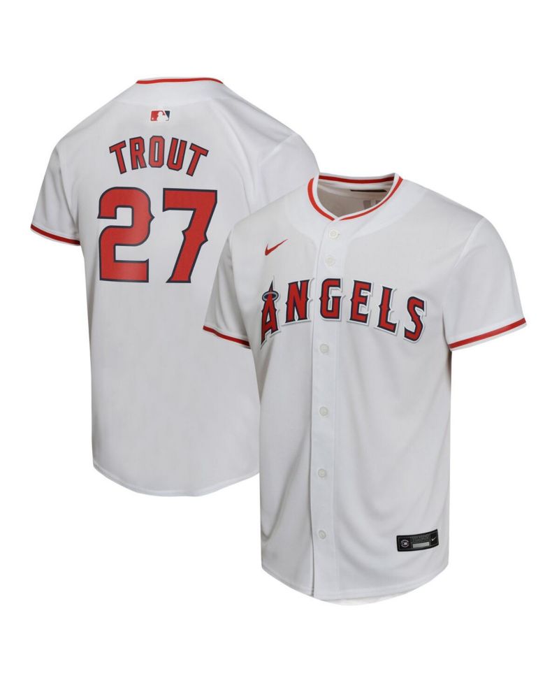 Big Boys and Girls Mike Trout White Los Angeles Angels Home Game Player Jersey